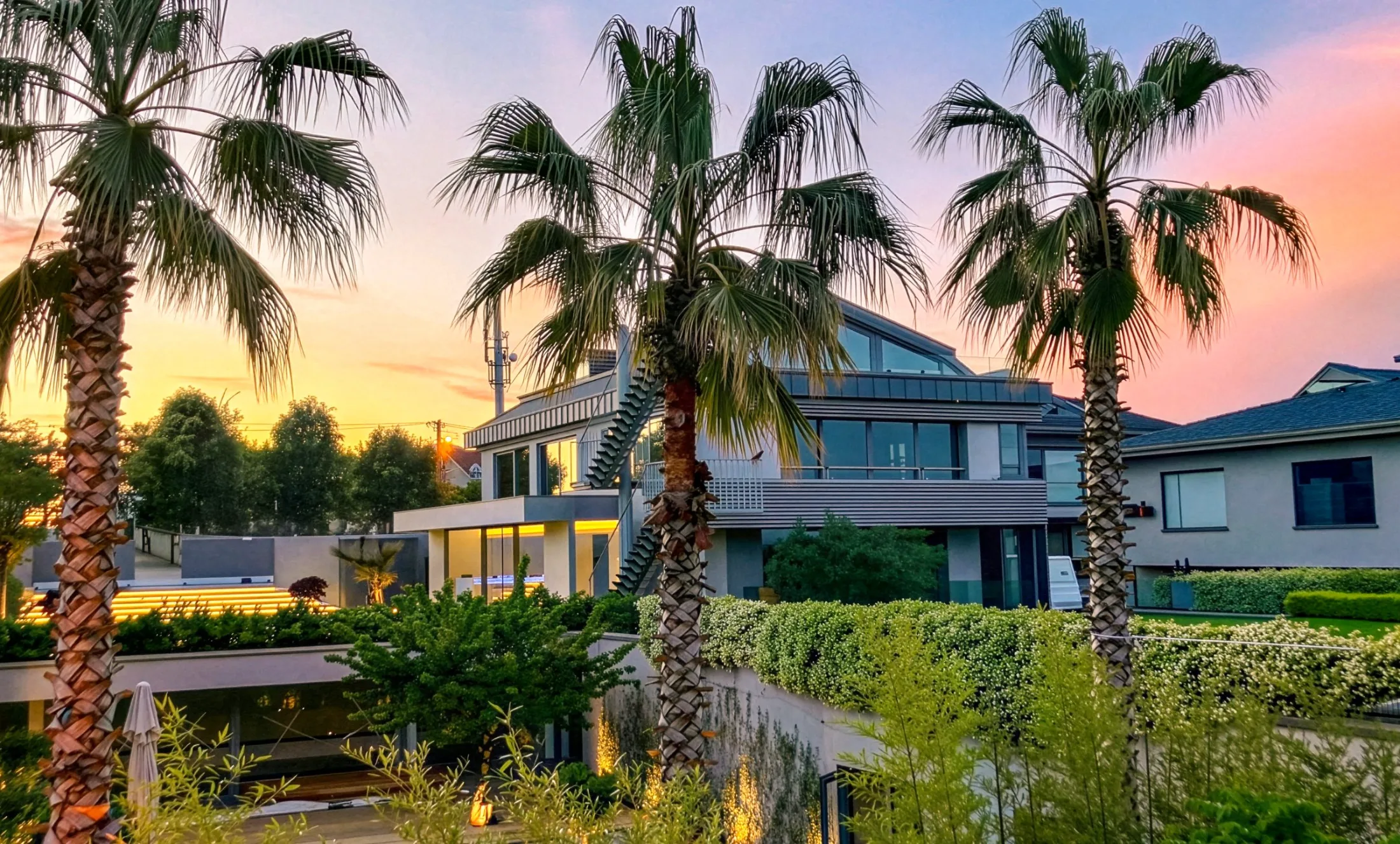 Ekin offices at sunset