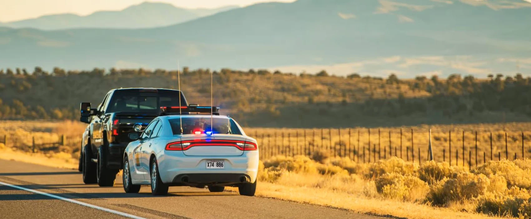 Patrol G2 during a roadside traffic stop